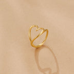 Melted Gouden Heart Ring