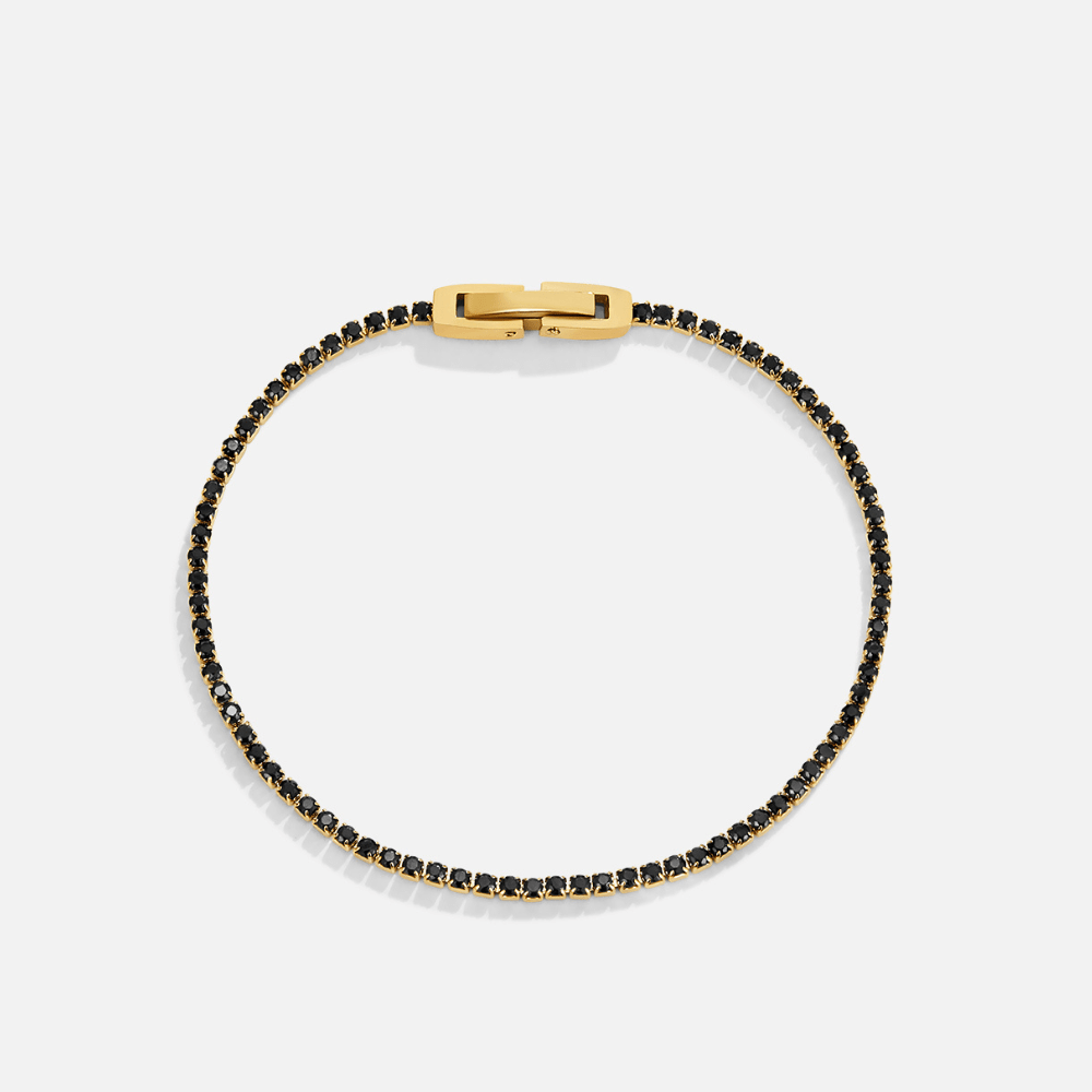 Midnight Black Kristallen Armband