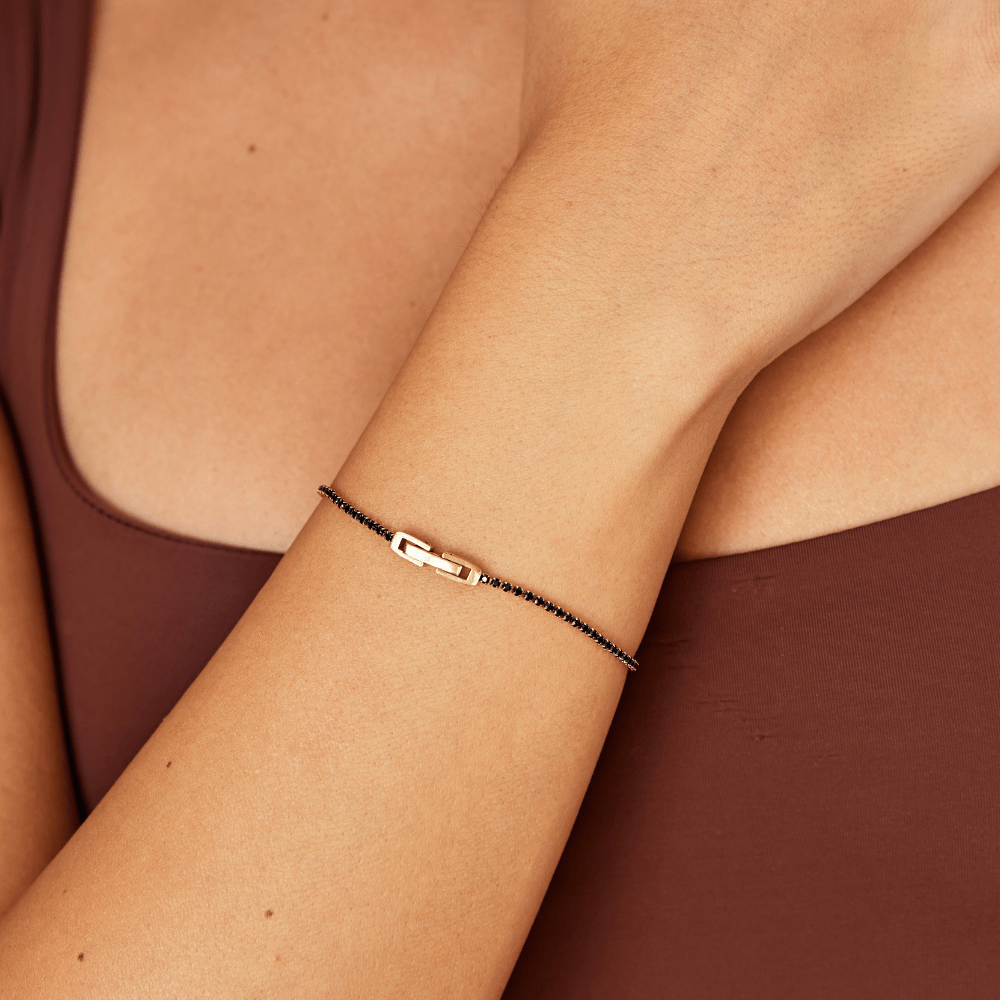 Midnight Black Kristallen Armband