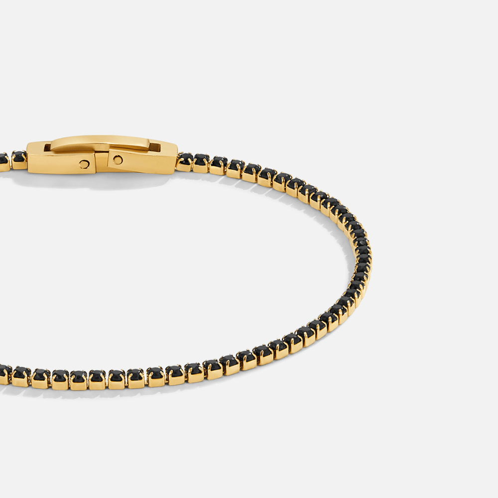 Midnight Black Kristallen Armband
