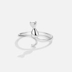 Midnight Cat Zilveren Ring