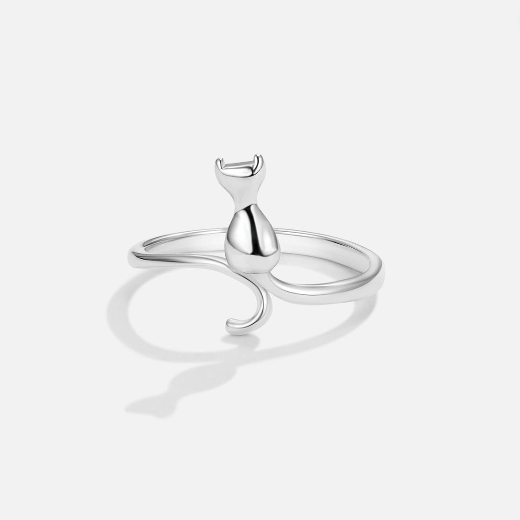 Midnight Cat Zilveren Ring