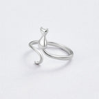 Midnight Cat Zilveren Ring