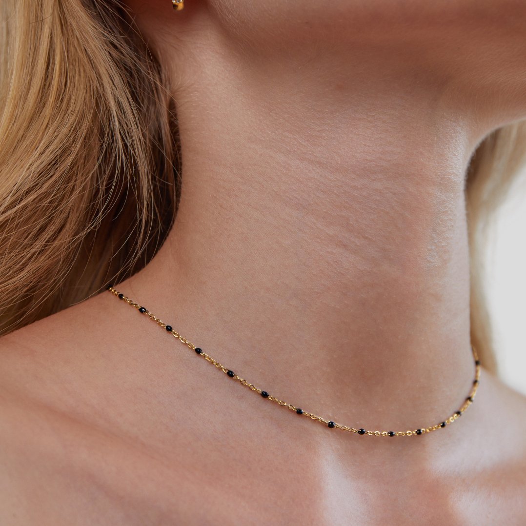 Mila Black Bead Ketting Secundaire afbeelding