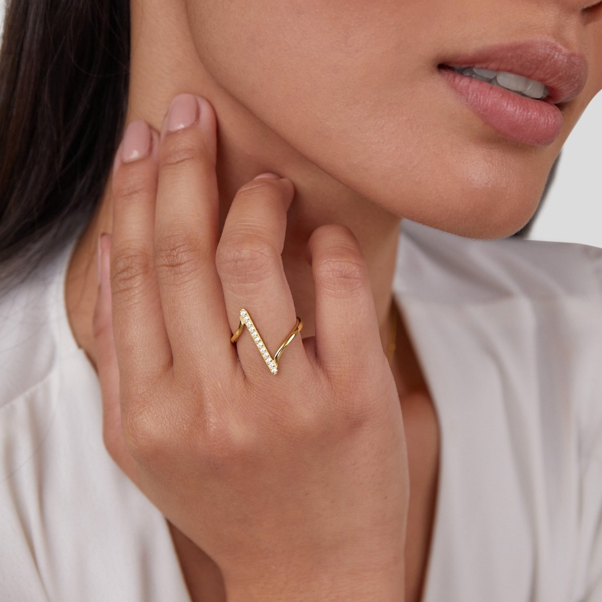 Mila Gevlochten Gouden Ring