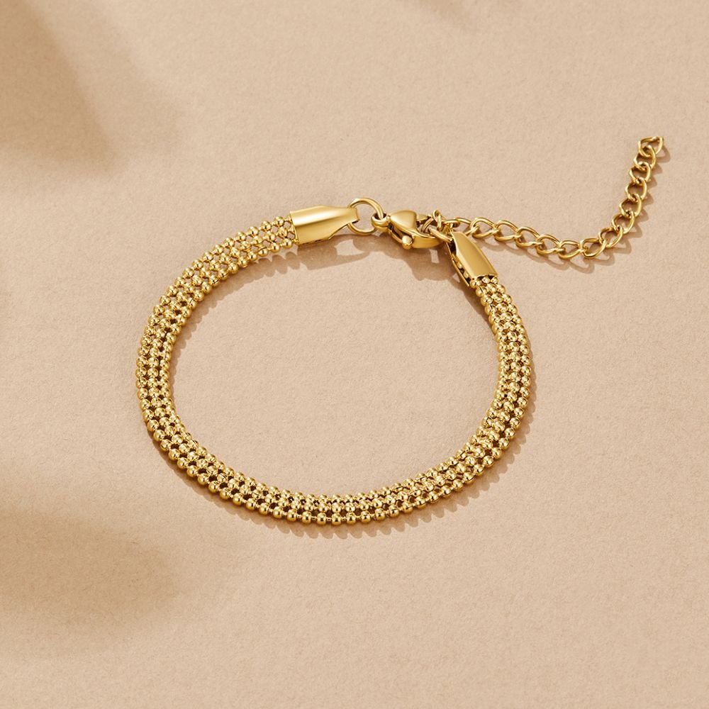 Milan Gouden Beaded Ketting Armband Hoofdafbeelding