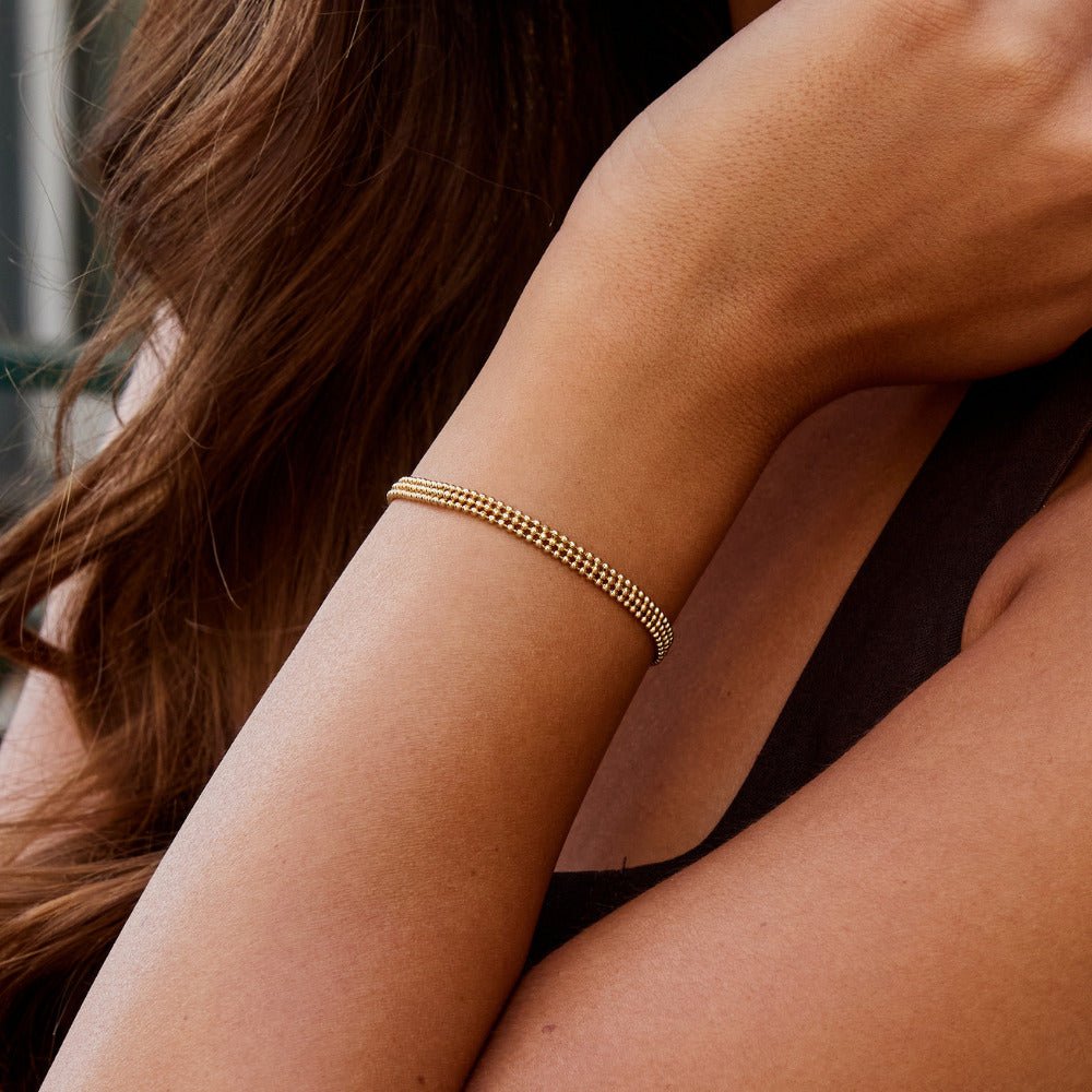 Milan Gouden Beaded Ketting Armband Secundaire afbeelding