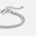 Milan Zilveren Beaded Ketting Armband
