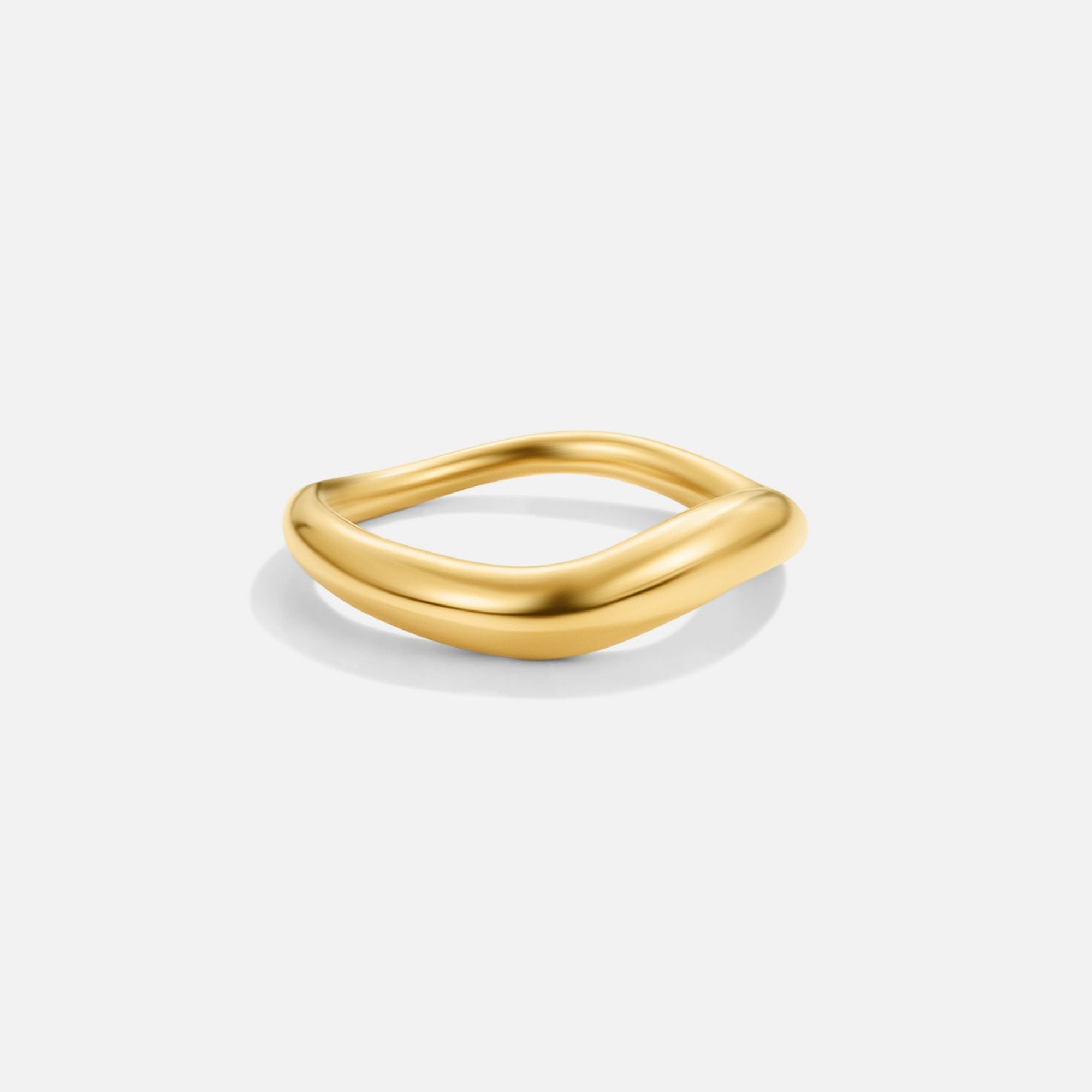 Mina Gouden Wave Ring Hoofdafbeelding