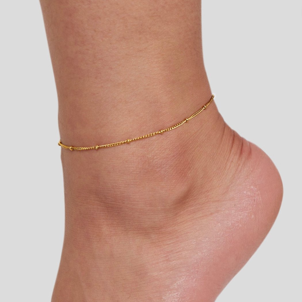 Mira Beaded Gouden Enkelband Secundaire afbeelding