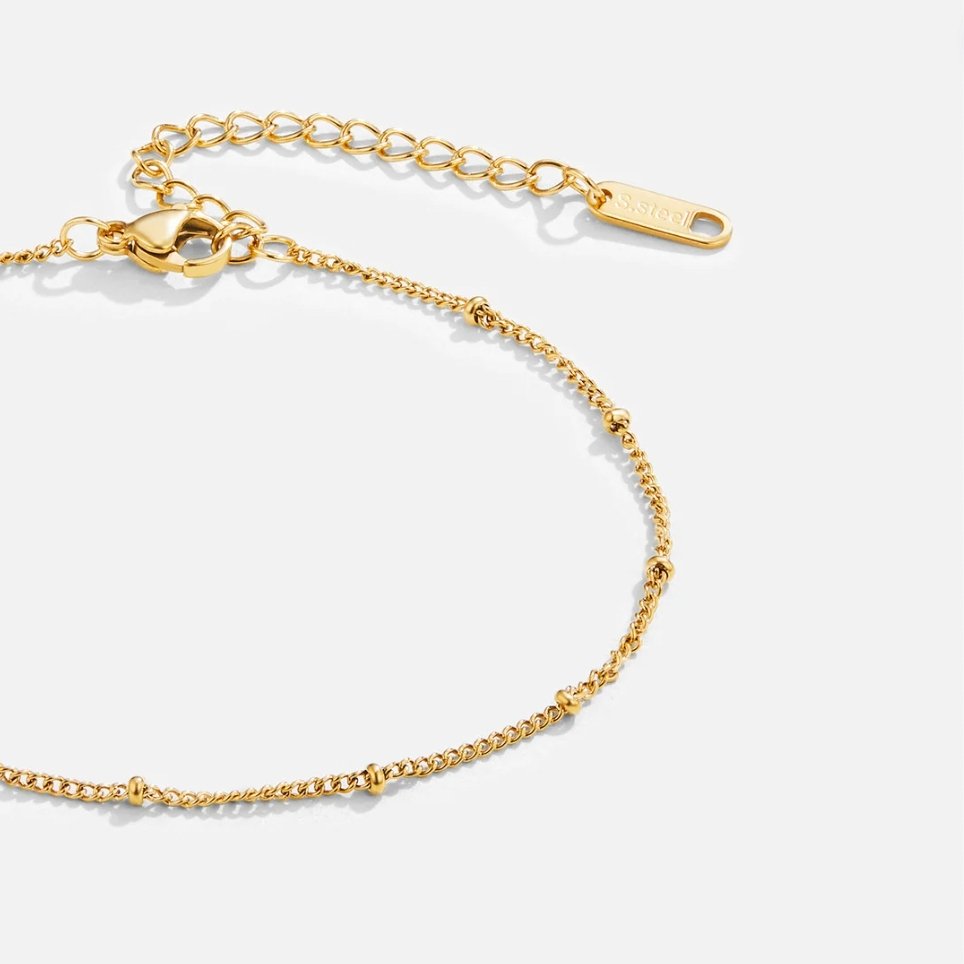 Mira Beaded Gouden Enkelband Hoofdafbeelding