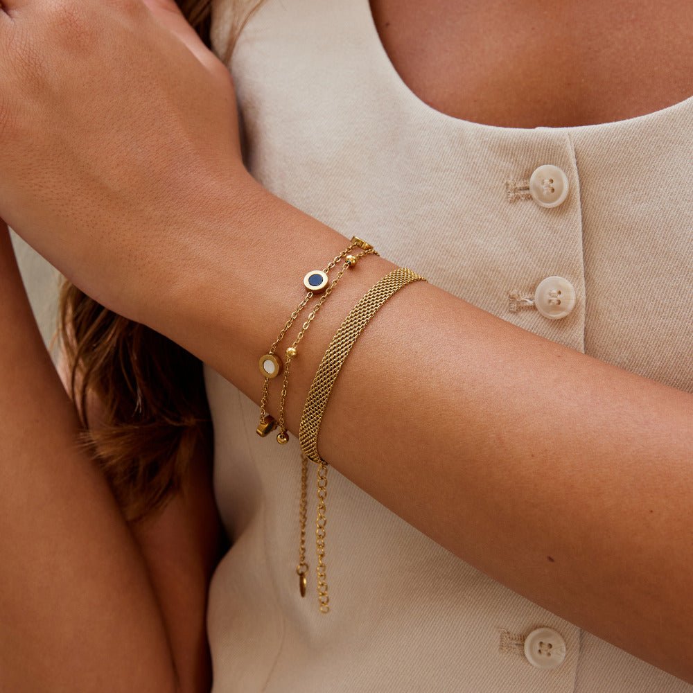 Molly Gouden Mesh Ketting Armband