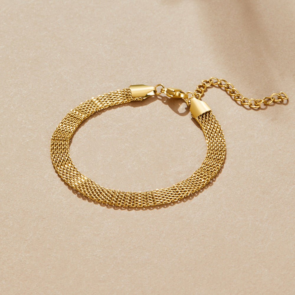 Molly Gouden Mesh Ketting Armband