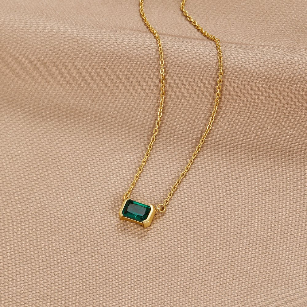 Monica Groene Emerald Ketting