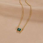 Monica Groene Emerald Ketting