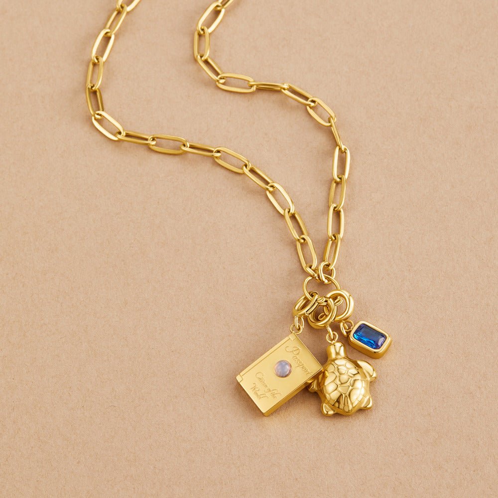 Blauwe Mystic Kristallen Charm