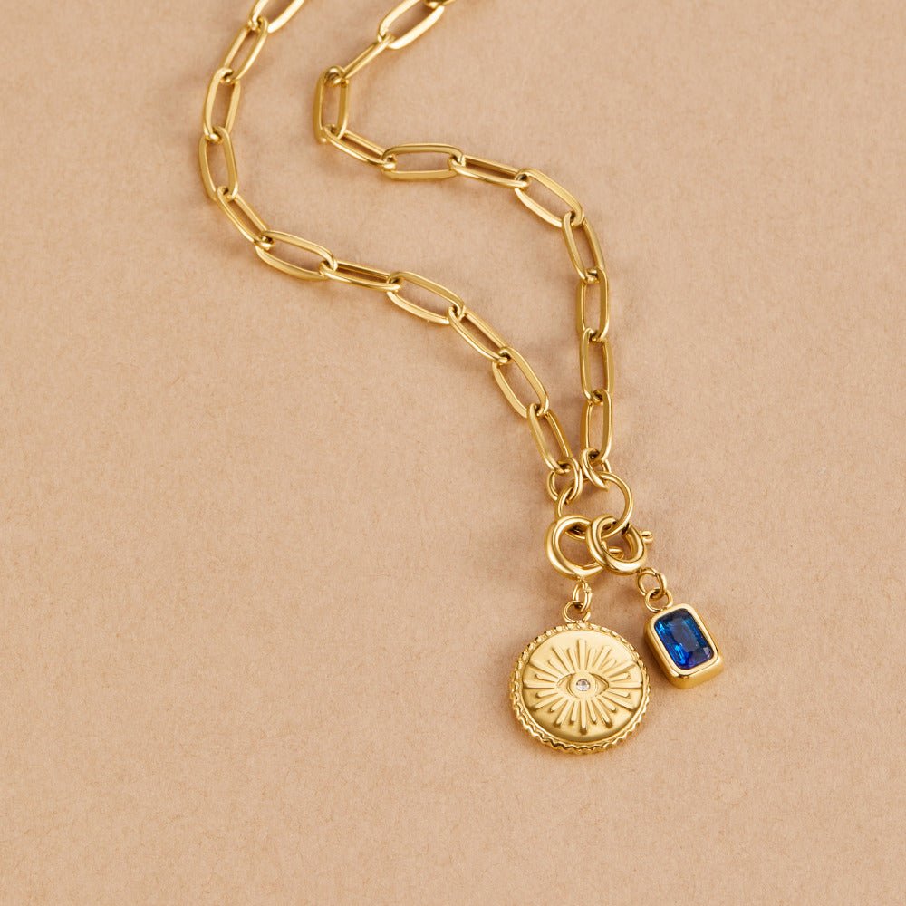 Blauwe Mystic Kristallen Charm