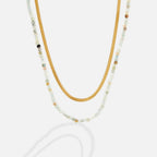 Neesa Stone Beads Gelaagde Ketting