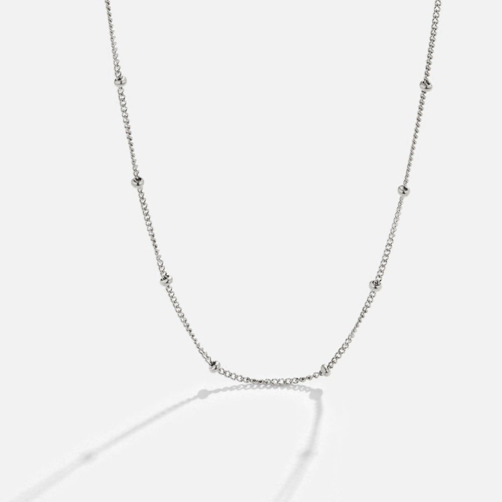 Niyah Bead Zilveren Ketting Hoofdafbeelding