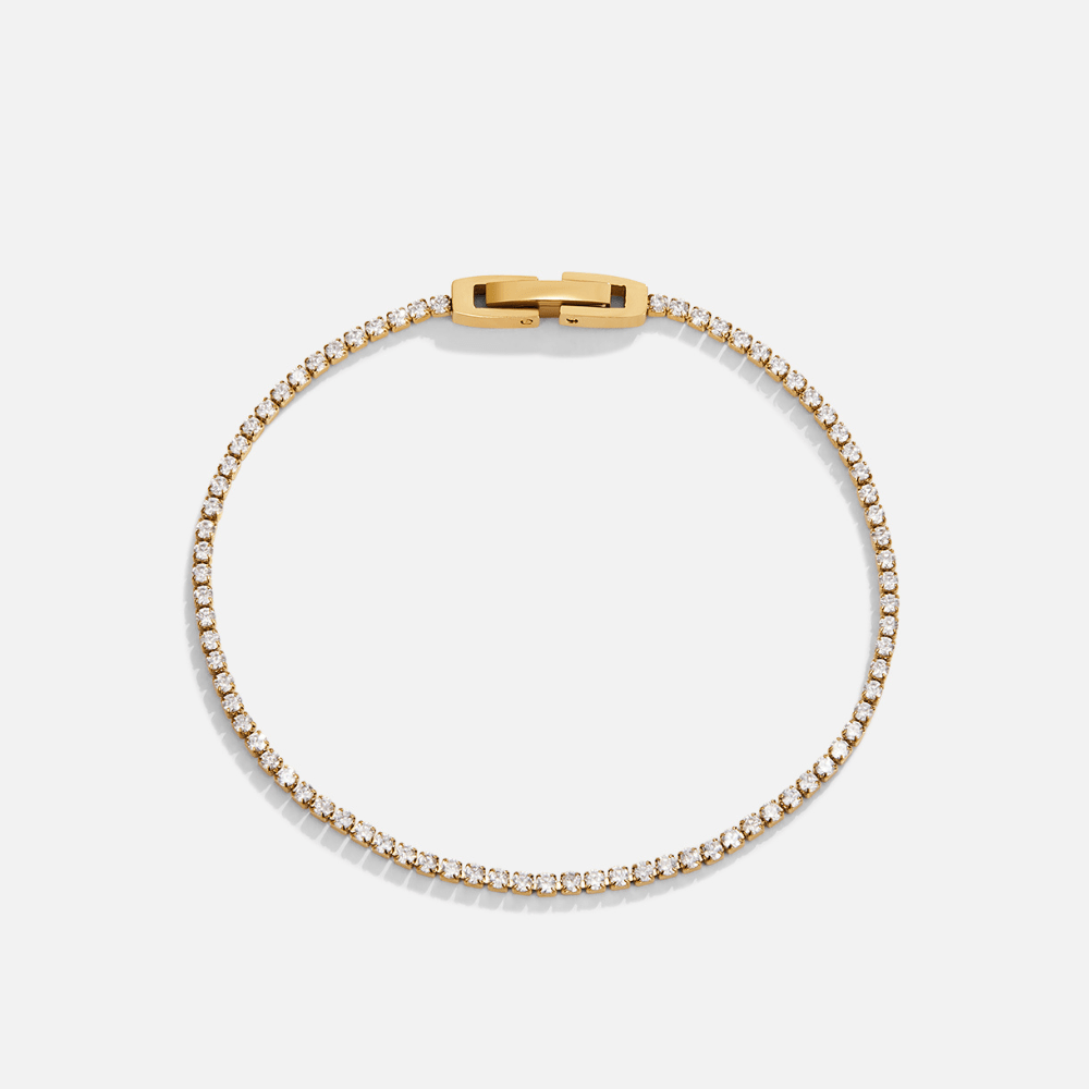 Niyah Witte Kristallen Gouden Armband