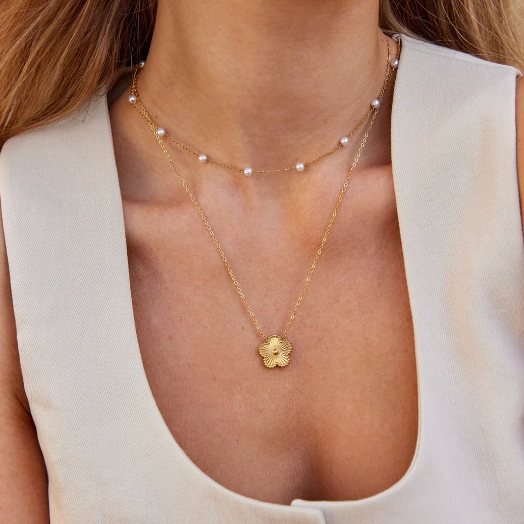 Nura Parel 18K Gouden Ketting Secundaire afbeelding