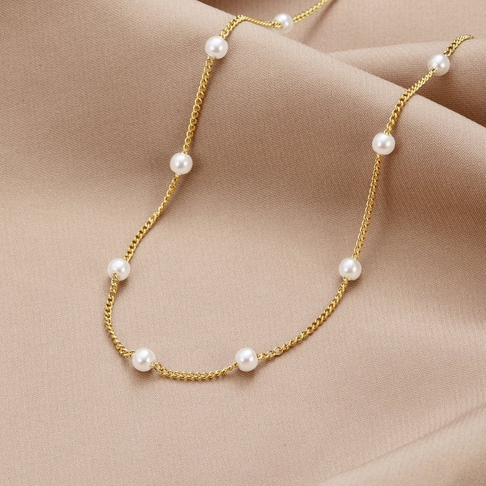 Nura Parel 18K Gouden Ketting Hoofdafbeelding