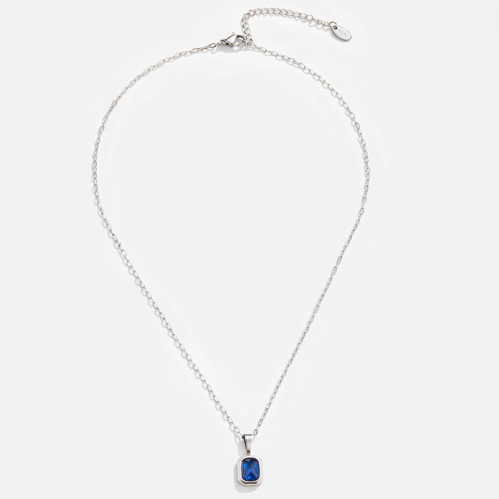 Ocean Blue Hanger Zilveren Ketting