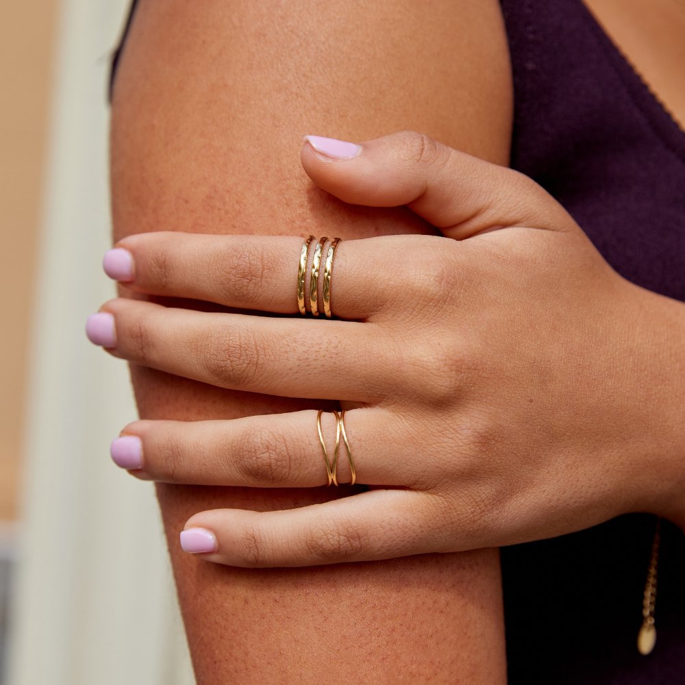 Ohio Gelaagde Gouden Ring