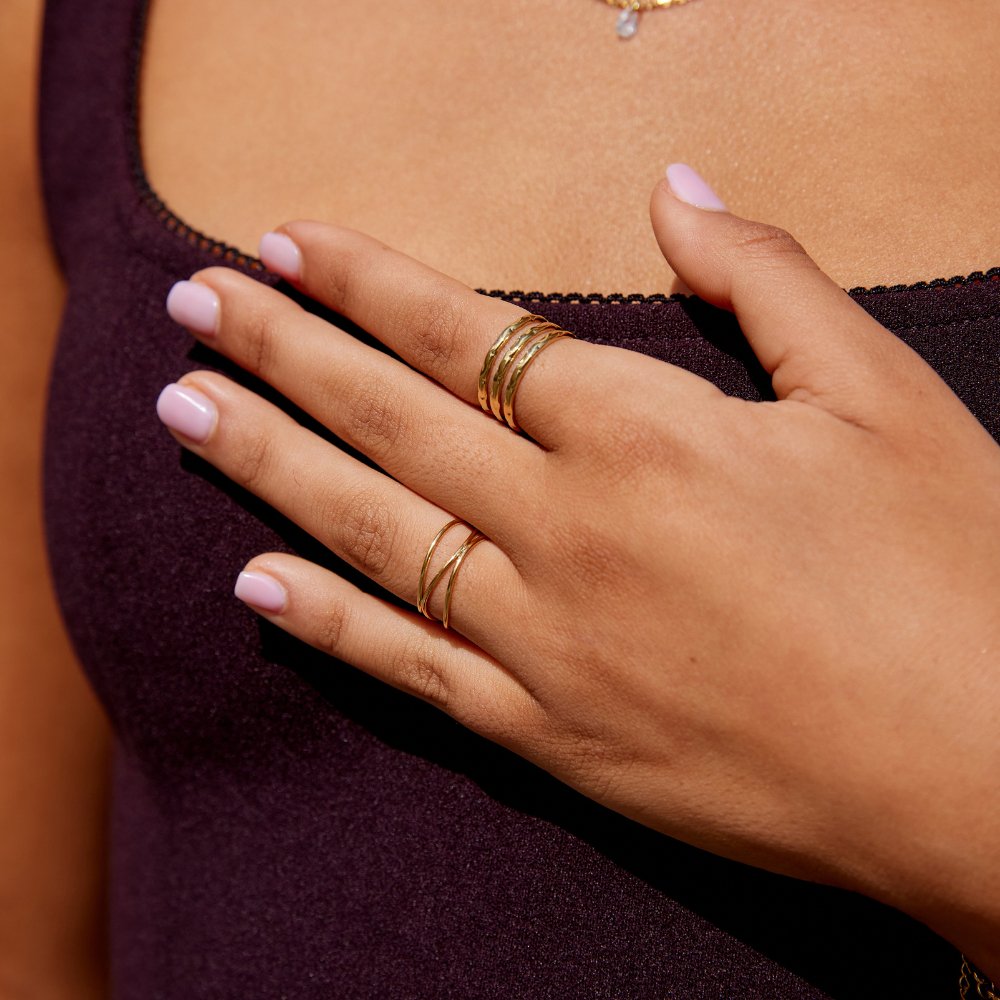 Ohio Gelaagde Gouden Ring