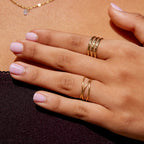 Ohio Gelaagde Gouden Ring