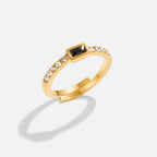 Onyx Zwarte Kristallen Ring