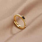 Onyx Zwarte Kristallen Ring