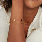 Onyx & Witte Steen Armband