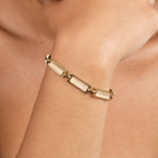 Opal Gouden Baguette Armband