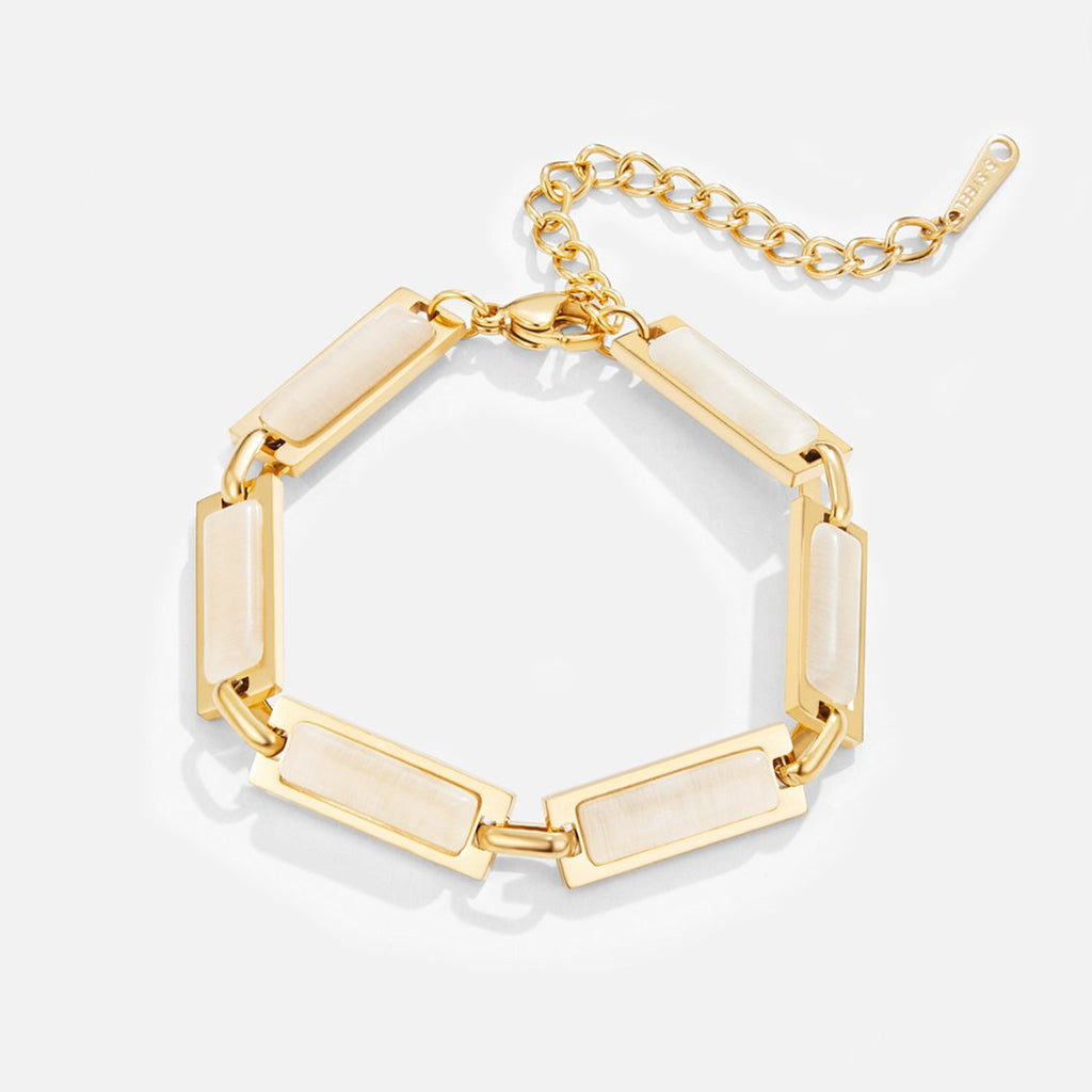 Opal Gouden Baguette Armband