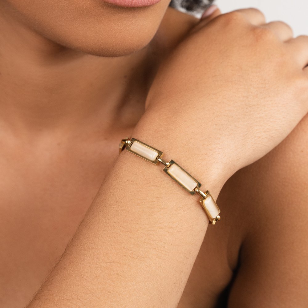Opal Gouden Baguette Armband Secundaire afbeelding