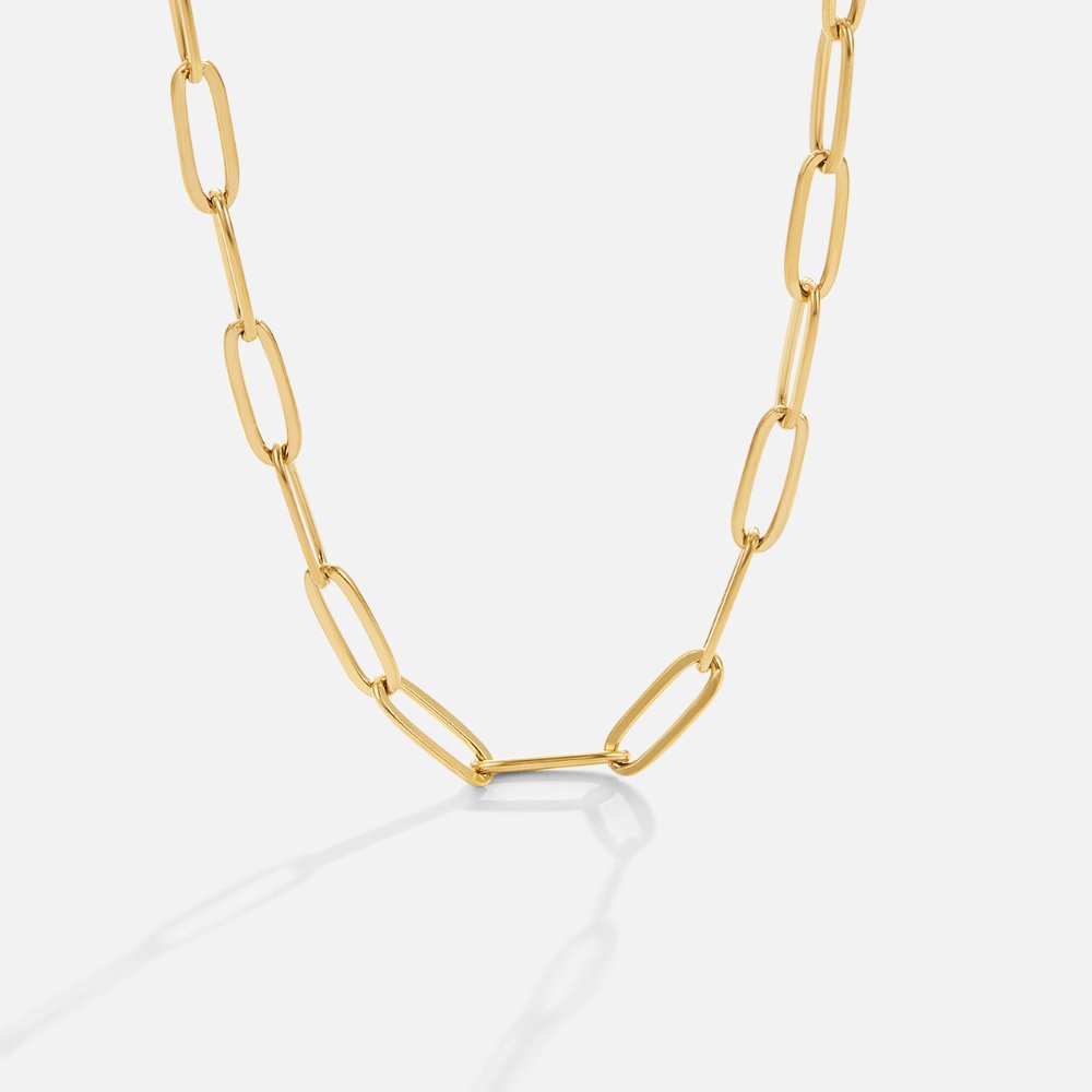 Paperclip Gouden Ketting Hoofdafbeelding