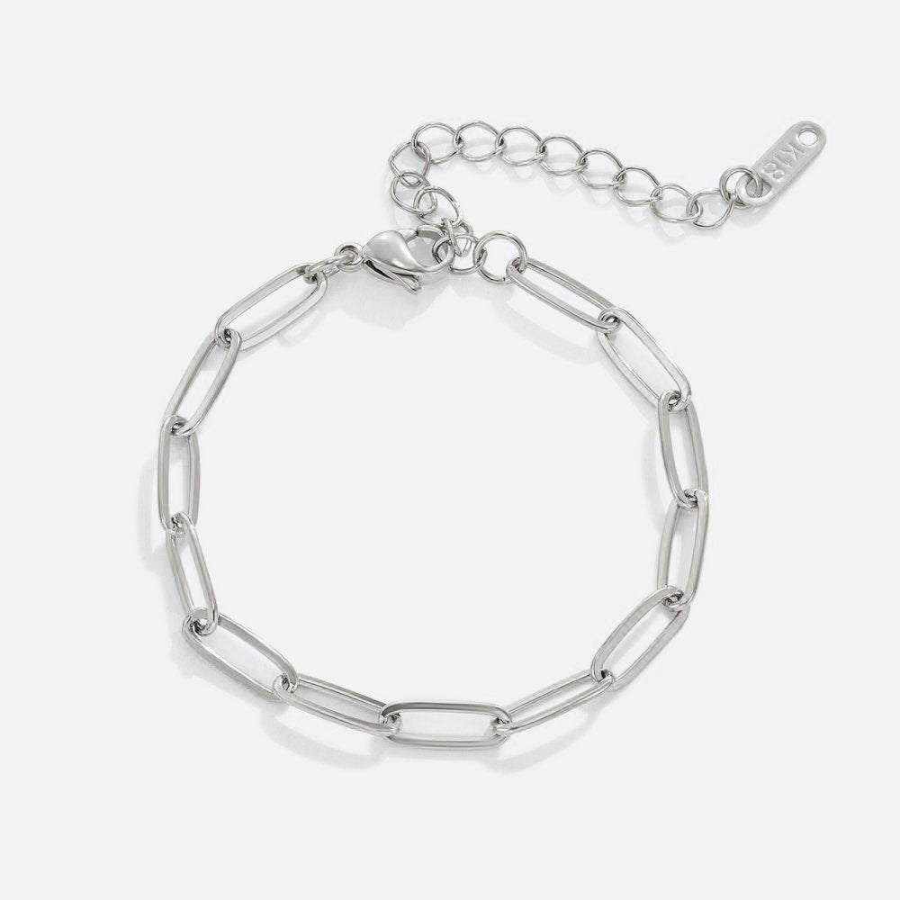 Paperclip Zilveren Armband