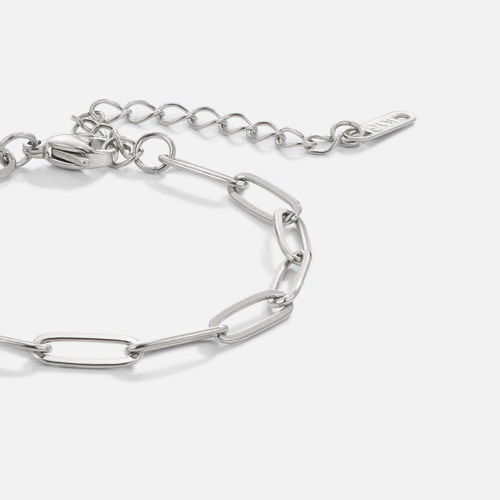 Paperclip Zilveren Armband