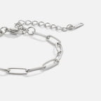 Paperclip Zilveren Armband