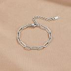 Paperclip Zilveren Armband