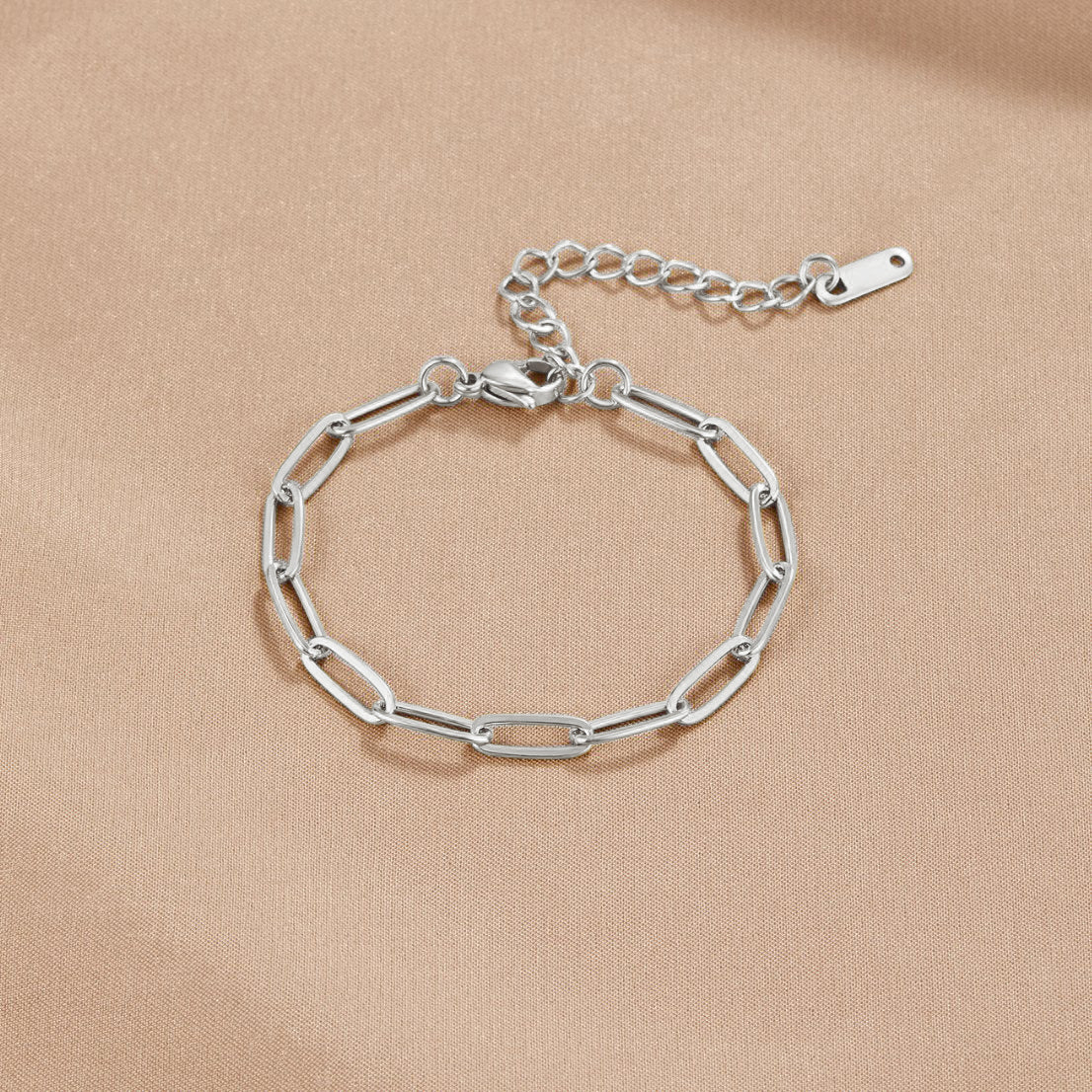 Paperclip Zilveren Armband