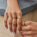 Pearl & Kristallen Eternity Ring