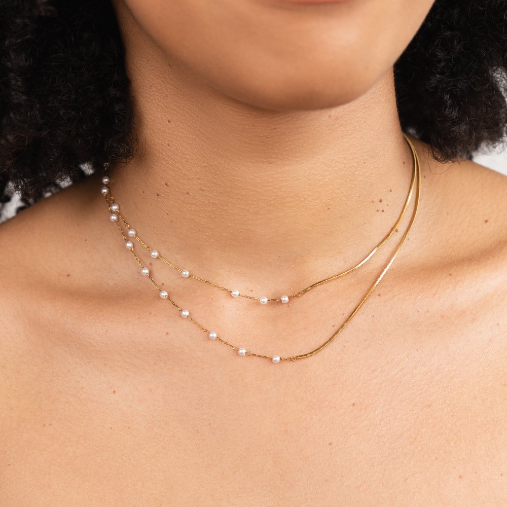 Pearl & Gouden Long Ketting Hoofdafbeelding