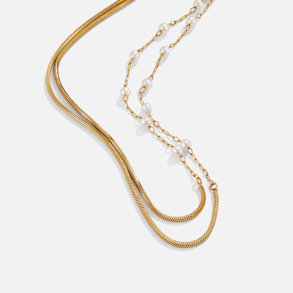 Pearl & Gouden Long Ketting