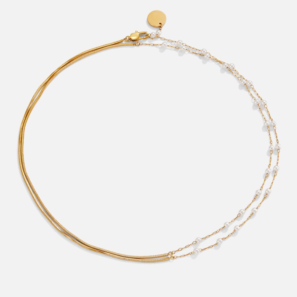 Pearl & Gouden Long Ketting