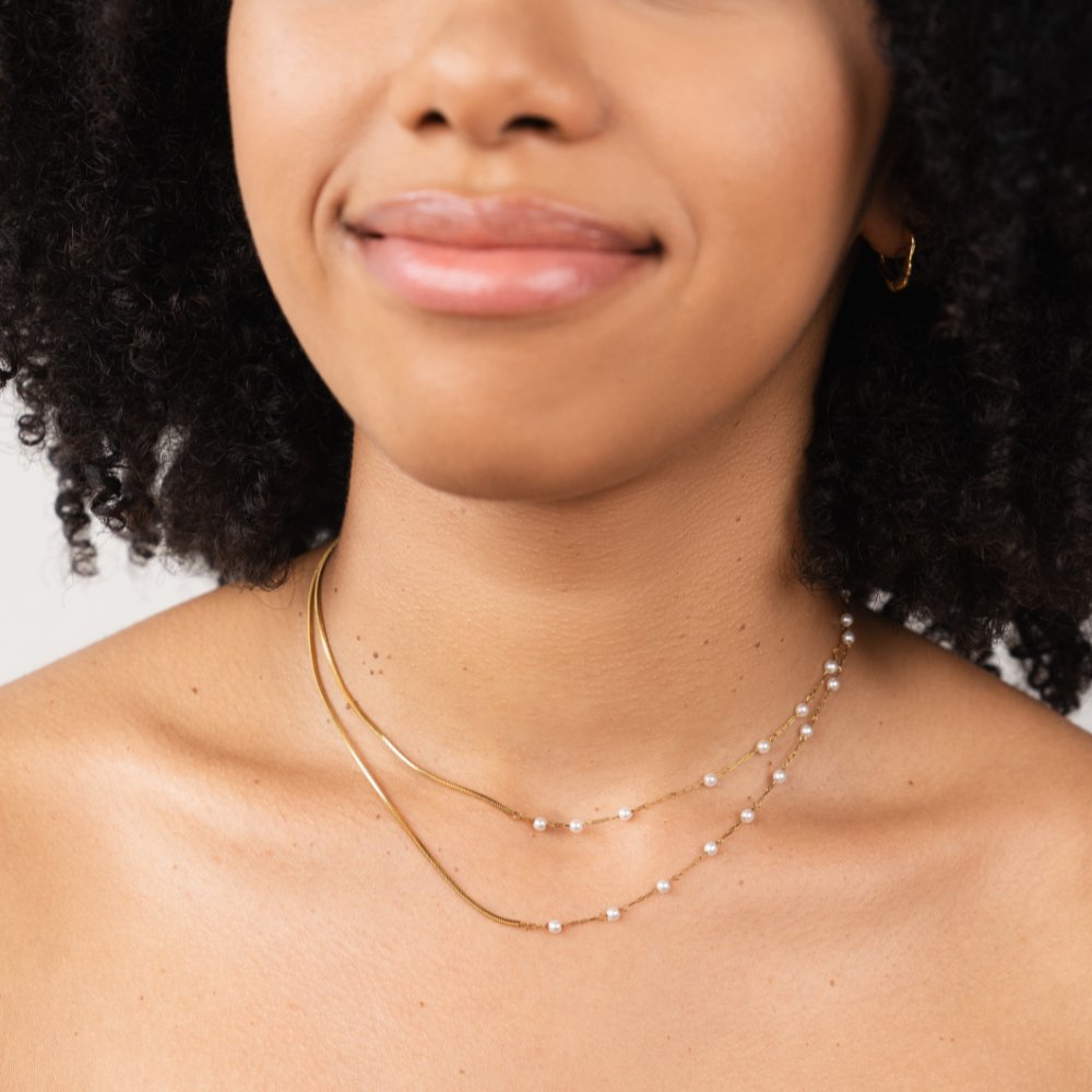 Pearl & Gouden Long Ketting