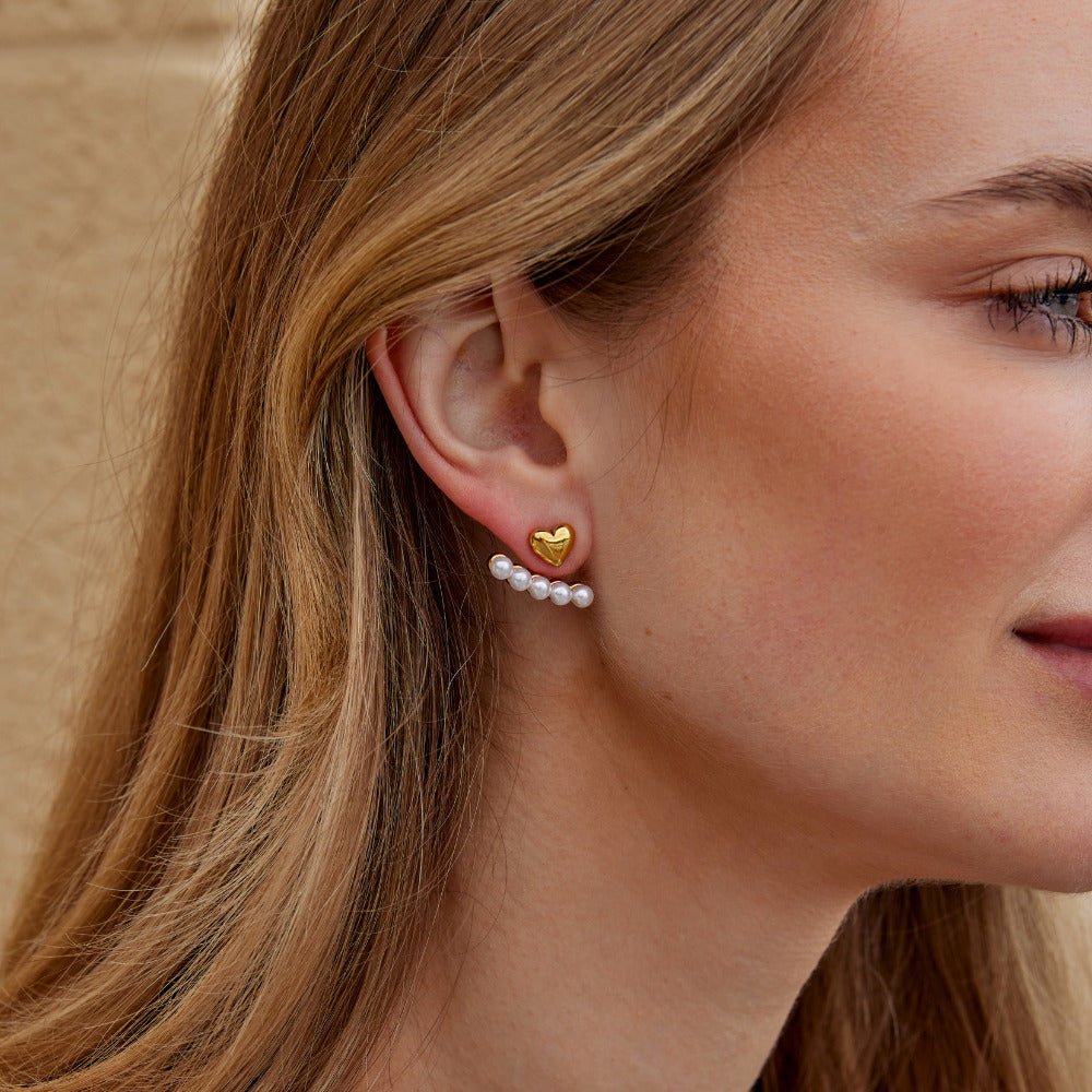 Pearl & Heart Romance Oorbellen