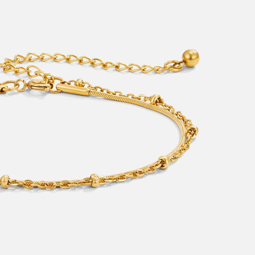 Pia Gouden Gelaagde Armband Hoofdafbeelding