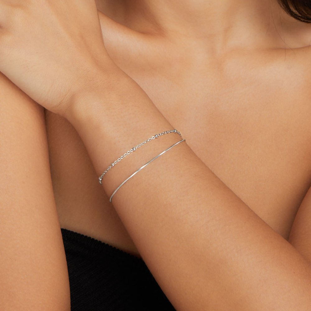 Pia Zilveren Gelaagde Armband Secundaire afbeelding